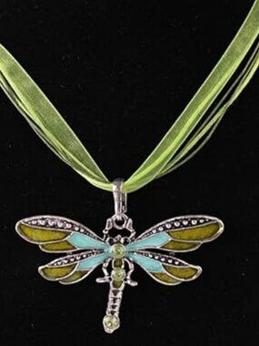 New Bohemian Jewelry Chain Necklace Colorful Enamel Dragonfly Pendant Trendy